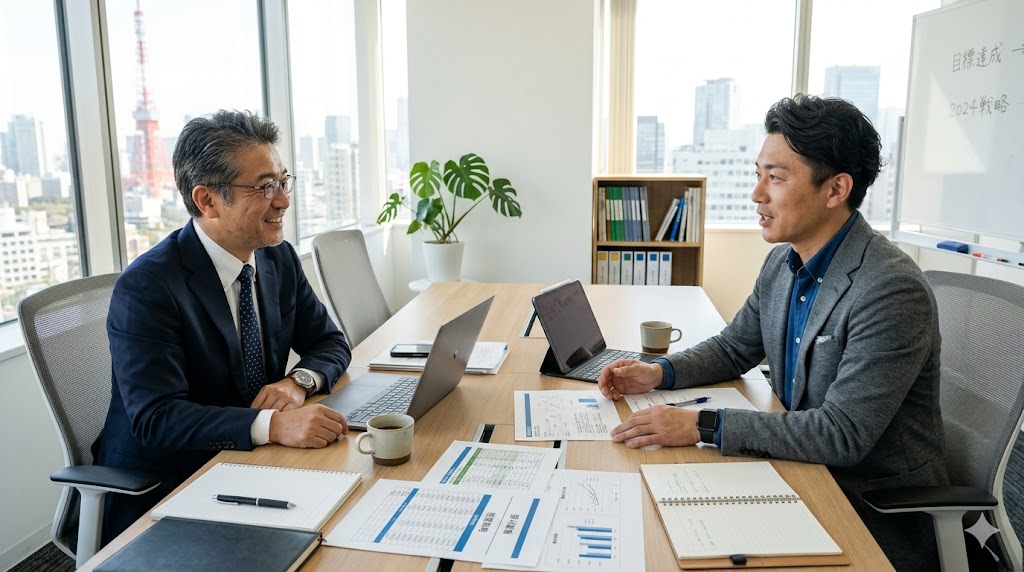 ビジネスコンサルタントとのミーティング